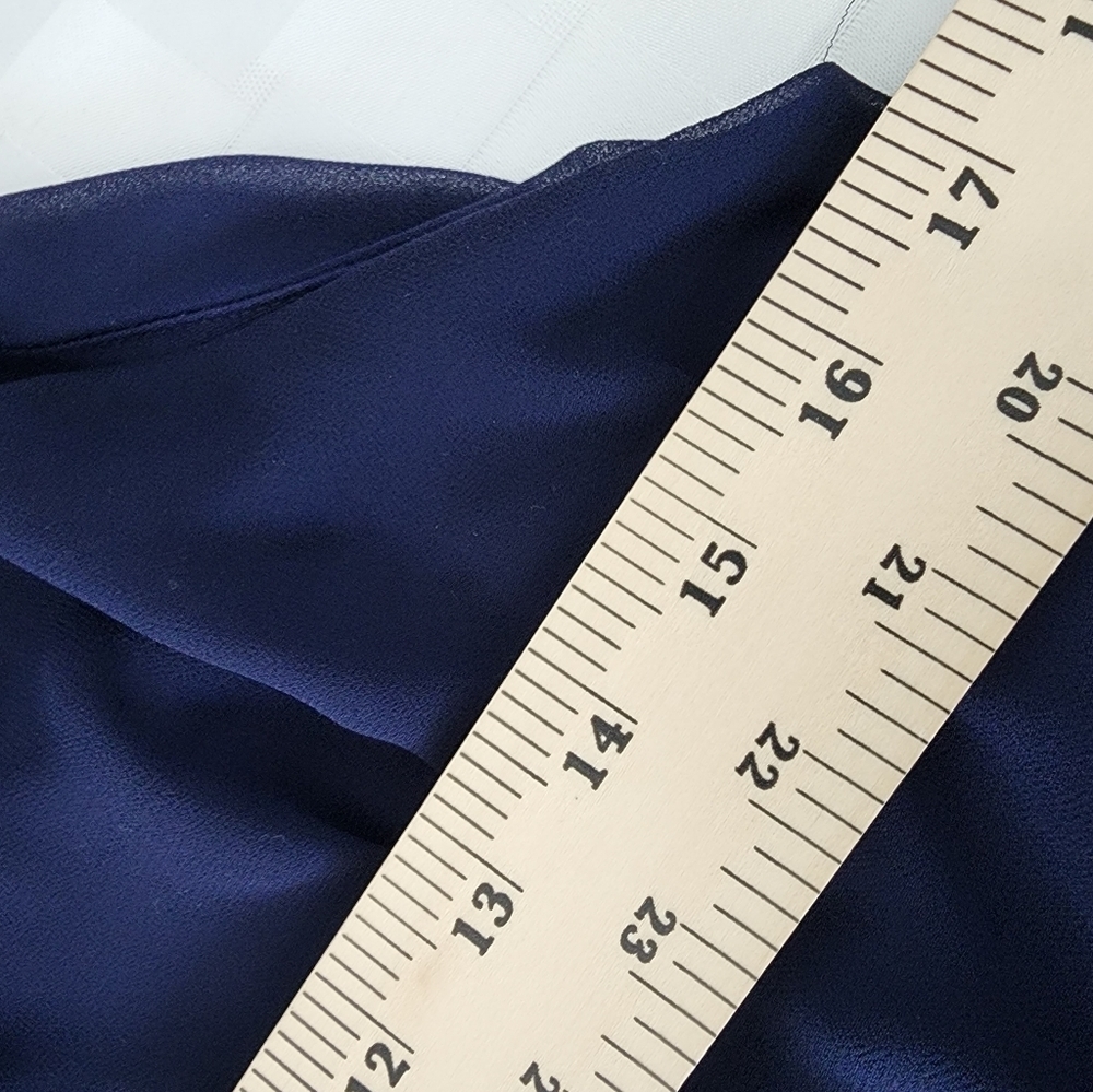 A. BYER Blue Pleated Scoop Neck Dress Size M - Picture 6 of 9